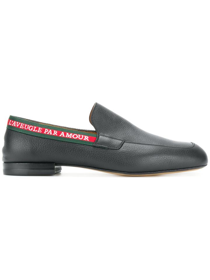 Gucci L'aveugle Par Amour Loafers - Black