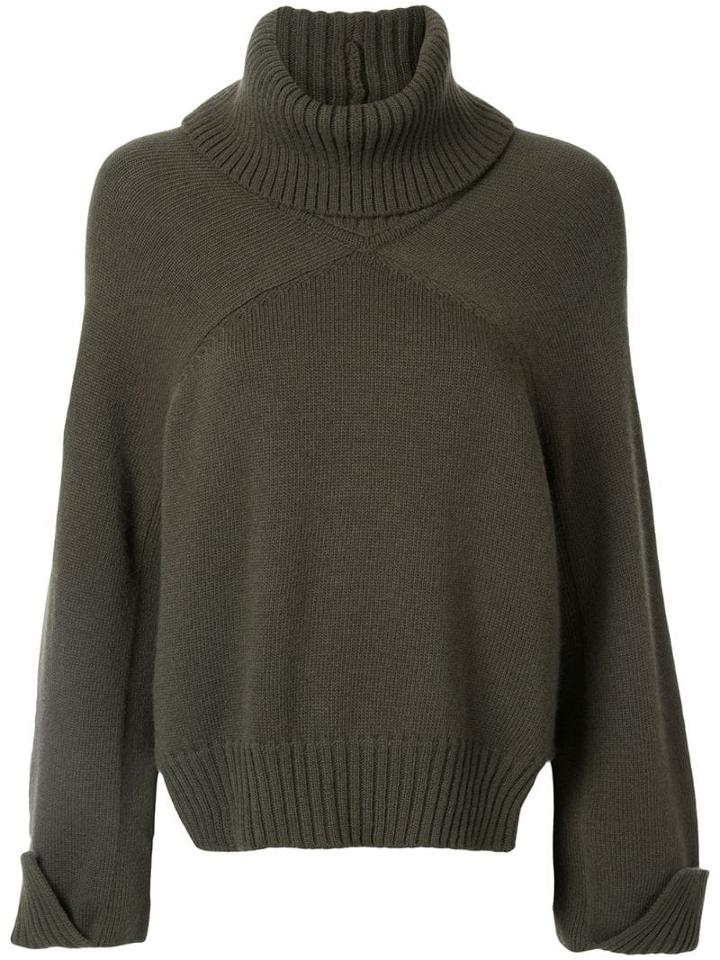 Rosetta Getty Cropped Panelled Jumper - Green