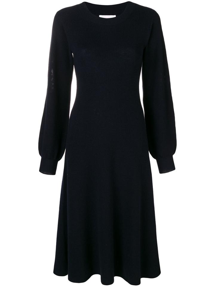 See By Chloé Ribbed Midi Dress - Blue