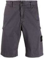 Stone Island Plain Cargo Shorts - Grey