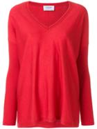 Snobby Sheep V-neck Sweater - Red