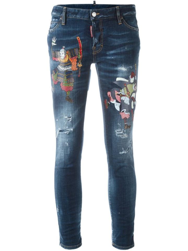 Dsquared2 'cigarette' Jeans, Women's, Size: 38, Blue, Polyester/spandex/elastane/cotton