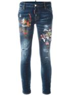 Dsquared2 'cigarette' Jeans, Women's, Size: 38, Blue, Polyester/spandex/elastane/cotton