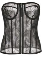 Saint Laurent Lace Bustier Top - Black