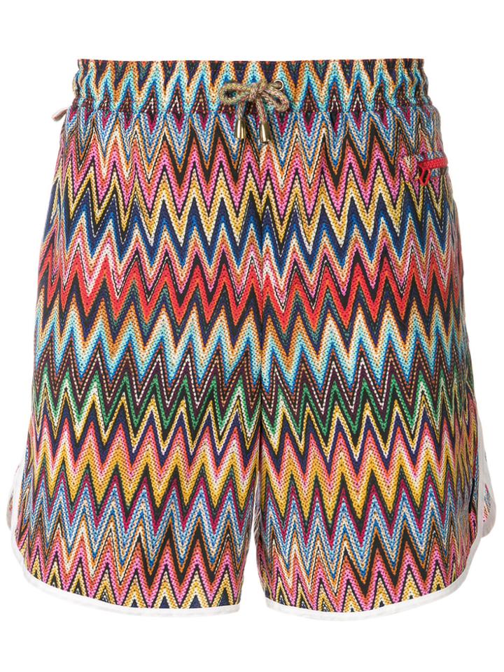 Missoni Mare Side Zip Print Swim Shorts - Multicolour