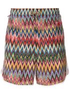 Missoni Mare Side Zip Print Swim Shorts - Multicolour