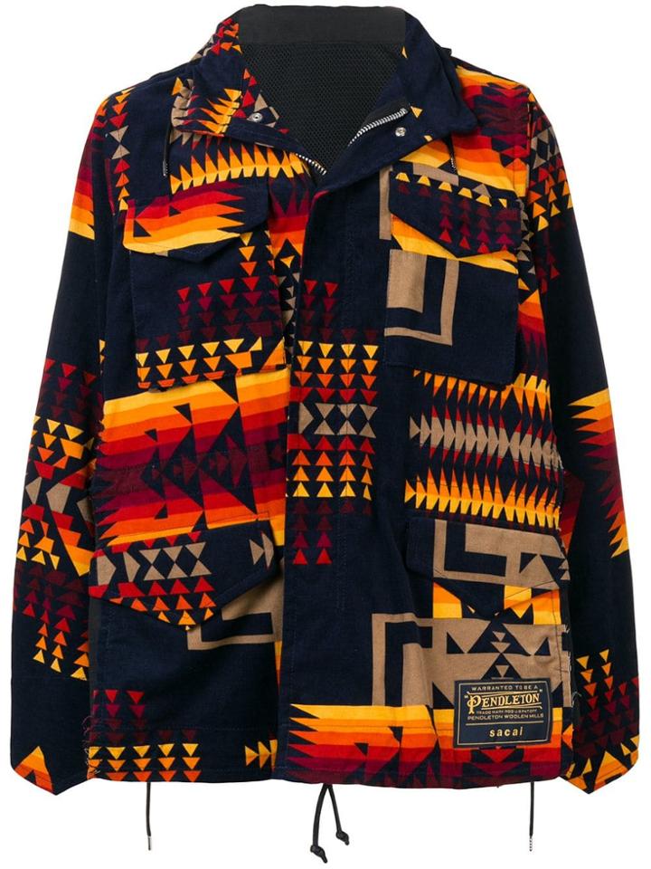 Sacai Pendleton Edition Jacket - Blue