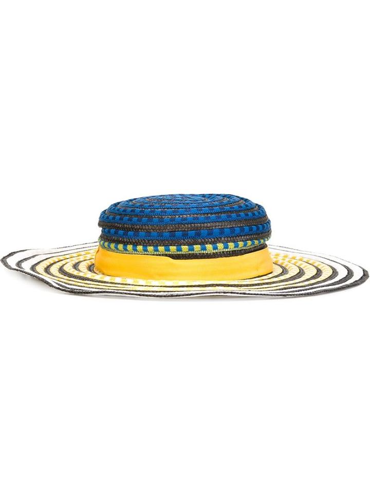 Missoni Striped Woven Hat, Women's, Size: S, Yellow, Viscose/paper