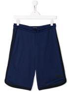 Woolrich Kids Logo Side-stripe Shorts - Blue