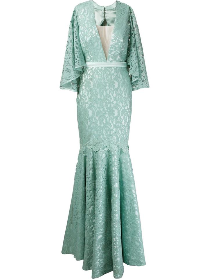 Martha Medeiros Marescot Lace Kika Gown - Blue