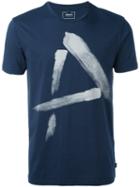 Armani Jeans - Painted 'a' T-shirt - Men - Cotton - S, Blue, Cotton