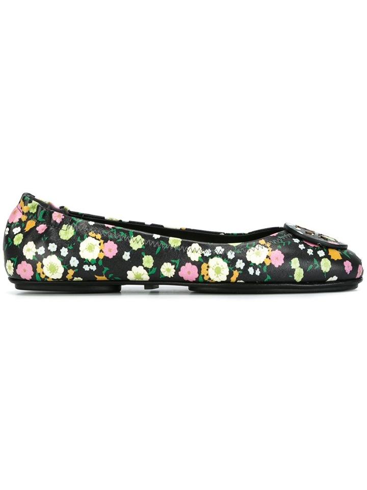 Tory Burch Floral Print Ballerinas
