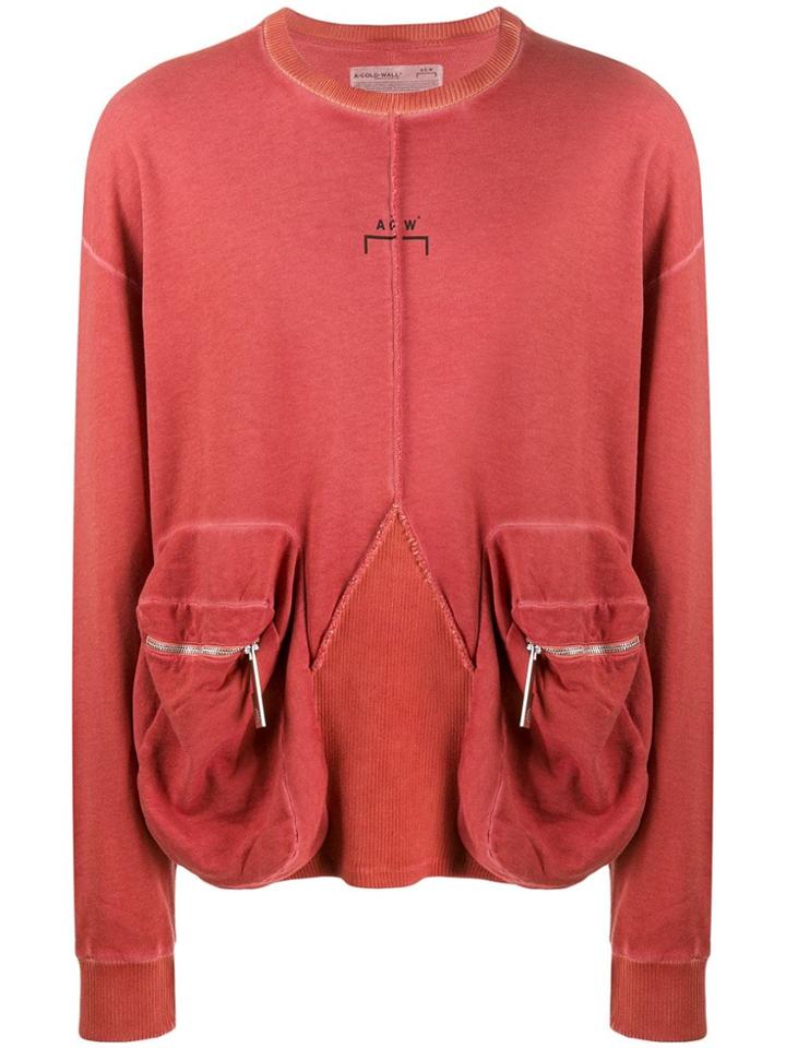A-cold-wall* Overlock Sweatshirt - Red