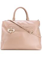 Versace Jeans Logo Zip Tote Bag - Neutrals