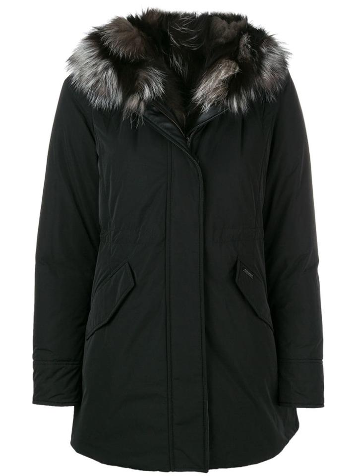 Woolrich Fur Trim Hood Parka - Black
