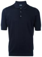 Drumohr Classic Polo Shirt, Men's, Size: 52, Blue, Cotton