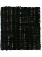 Faliero Sarti 'sandrine' Scarf, Women's, Black, Silk/polyamide/spandex/elastane/virgin Wool