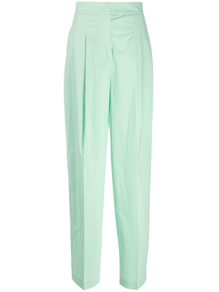 Pt01 High-waisted Trousers - Green