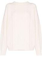 Ann Demeulemeester Cable-knit Jumper - White