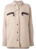Filles A Papa 'saul' Jacket, Women's, Size: Ii, Nude/neutrals, Lamb Skin/polyamide/wool