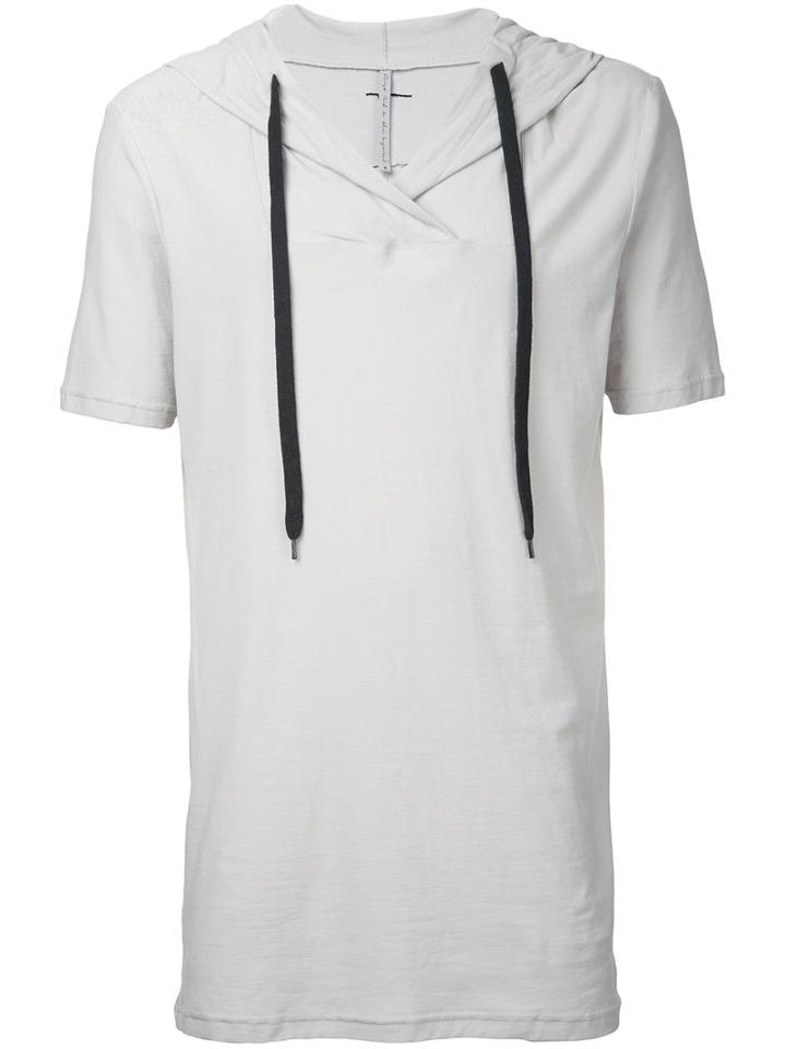 First Aid To The Injured - Lacunae Hooded T-shirt - Unisex - Cotton - 3, Grey, Cotton