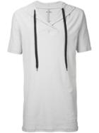 First Aid To The Injured - Lacunae Hooded T-shirt - Unisex - Cotton - 3, Grey, Cotton