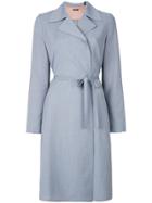 Jil Sander Navy String Tie Coat - Blue
