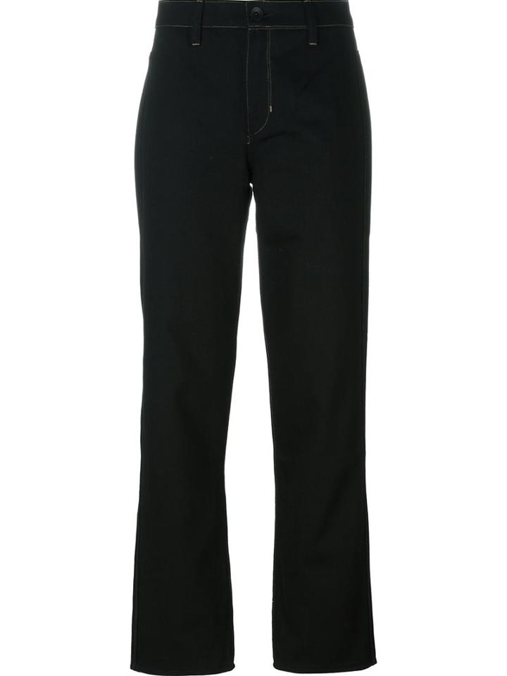 Helmut Lang High-waisted Trousers, Women's, Size: 25, Black, Cotton