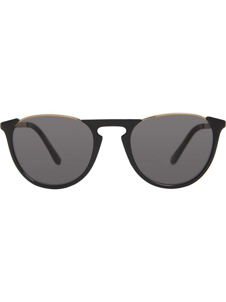 Burberry Pilot Round Tinted Sunglasses - Black