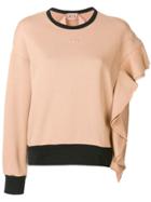 Nº21 Ruffled Sweatshirt - Neutrals