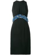 Prada Embellished Sleeveless Dress - Black