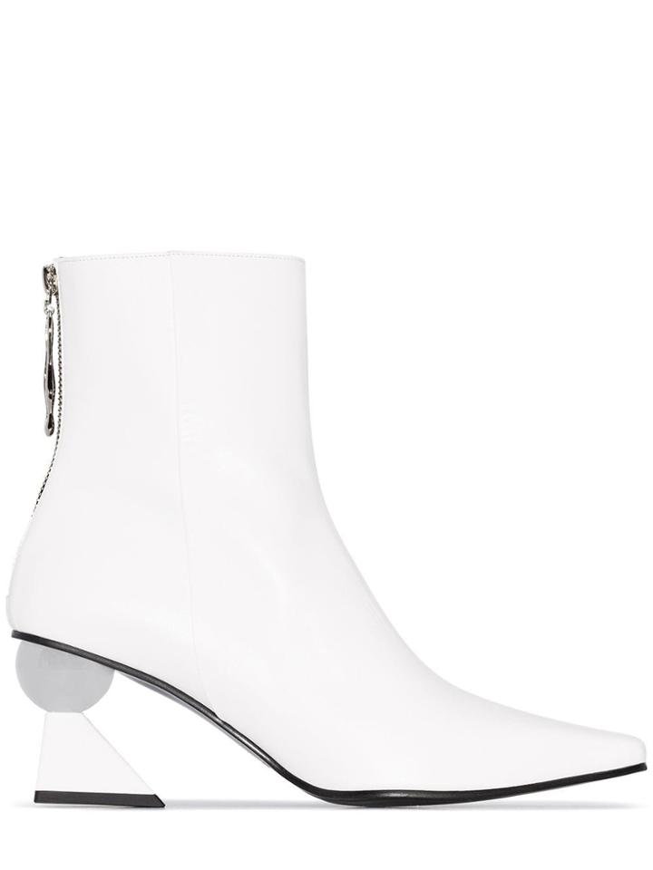 Yuul Yie Amoeba Glam 70mm Ankle Boots - White