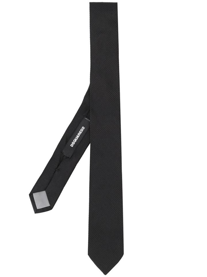 Dsquared2 Silk Textured Necktie - Black