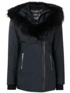 Mackage Fox Fur Hooded Coat - Black