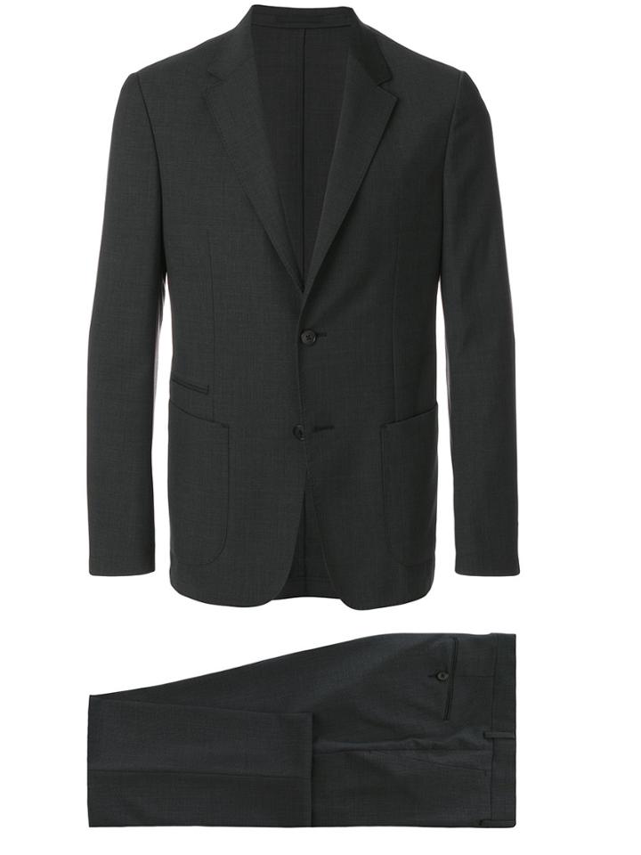 Z Zegna Flat Front Suit - Grey