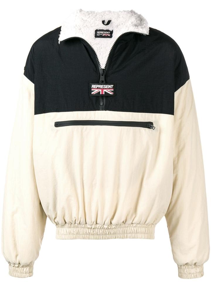 Represent Zipped Up Wind Breaker - Black