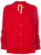 Nº21 Side Button Cardigan - Red
