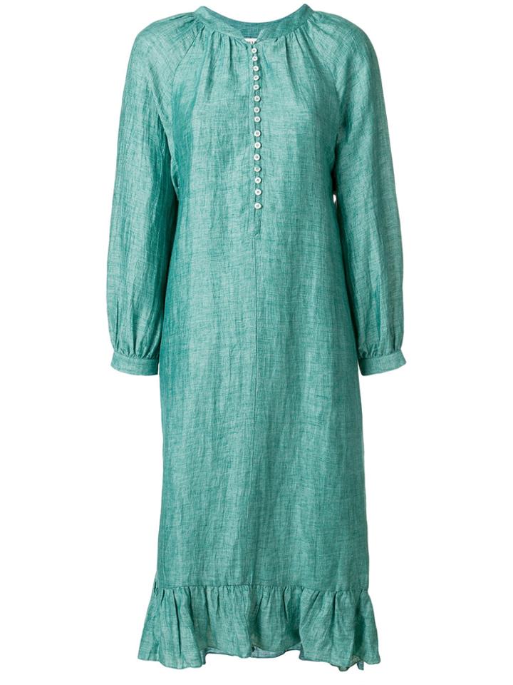 Masscob Ruffled Hem Dress - Green