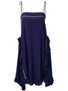See By Chloé Frill Trim Sleeveless Dress - Blue