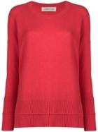Lamberto Losani Loose Round Neck Sweater - Pink & Purple