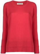 Lamberto Losani Loose Round Neck Sweater - Pink & Purple