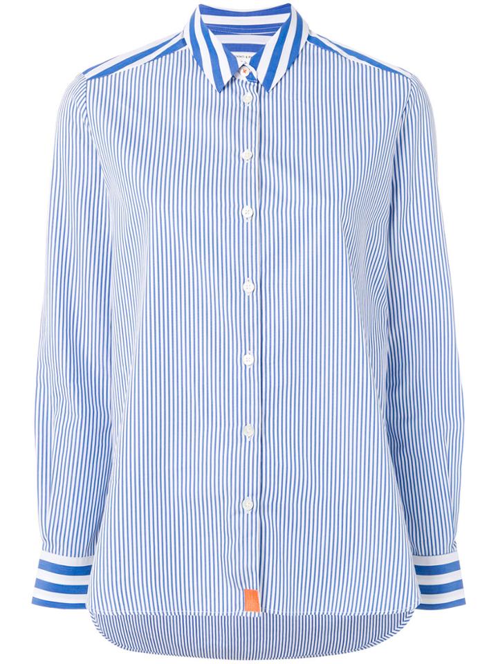 Chinti & Parker Striped Boyfriend Shirt - Blue