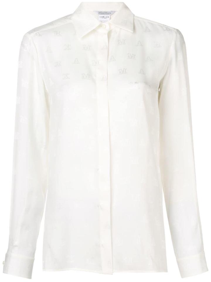 Max Mara All Over Logo Shirt - White