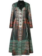 Giorgio Armani Printed Dress Style Coat - Green