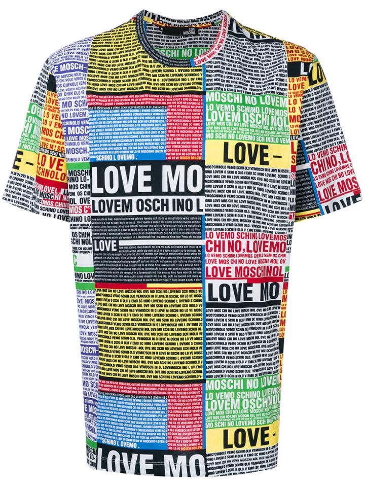 Love Moschino Printed Newspaper T-shirt - Multicolour