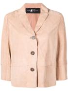 Luisa Cerano Cropped Fitted Jacket - Neutrals