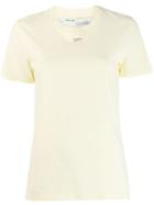 Off-white Glass Embellished Logo T-shirt - Yellow