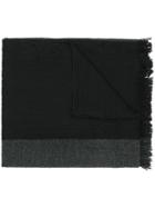 Issey Miyake Men Fringed Knit Scard - Black