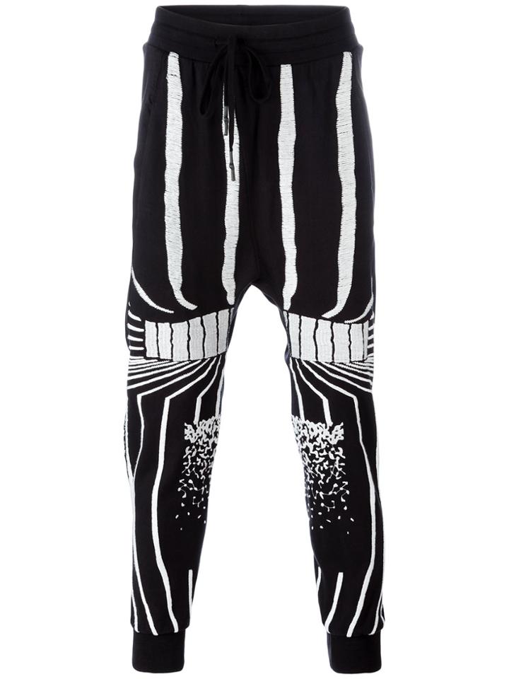 11 By Boris Bidjan Saberi Stripe Patterns Sweatpants - Black