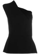 Roland Mouret Asymmetric Vest Top - Black
